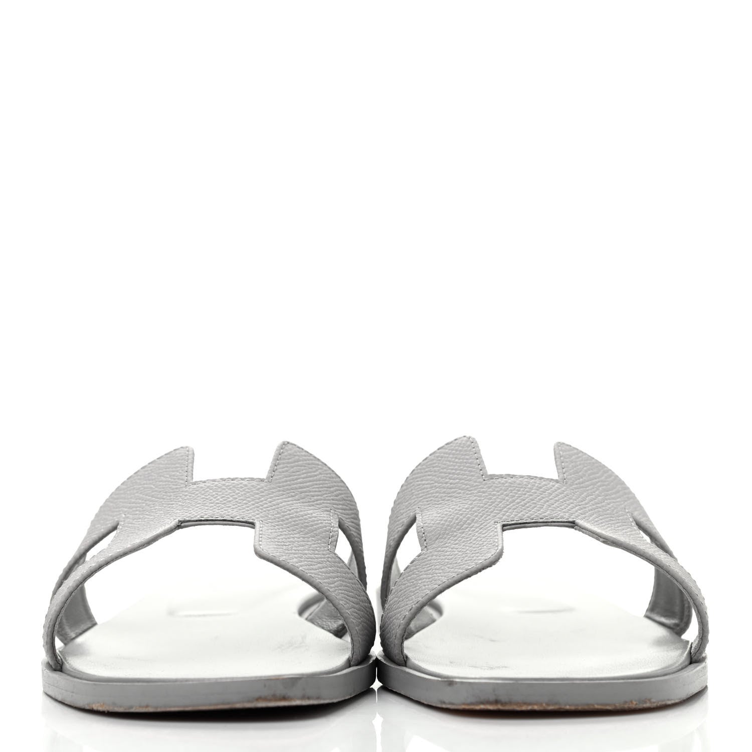 Hermes Epsom Oran Sandals 38 Bleu Glacier 2 of 10