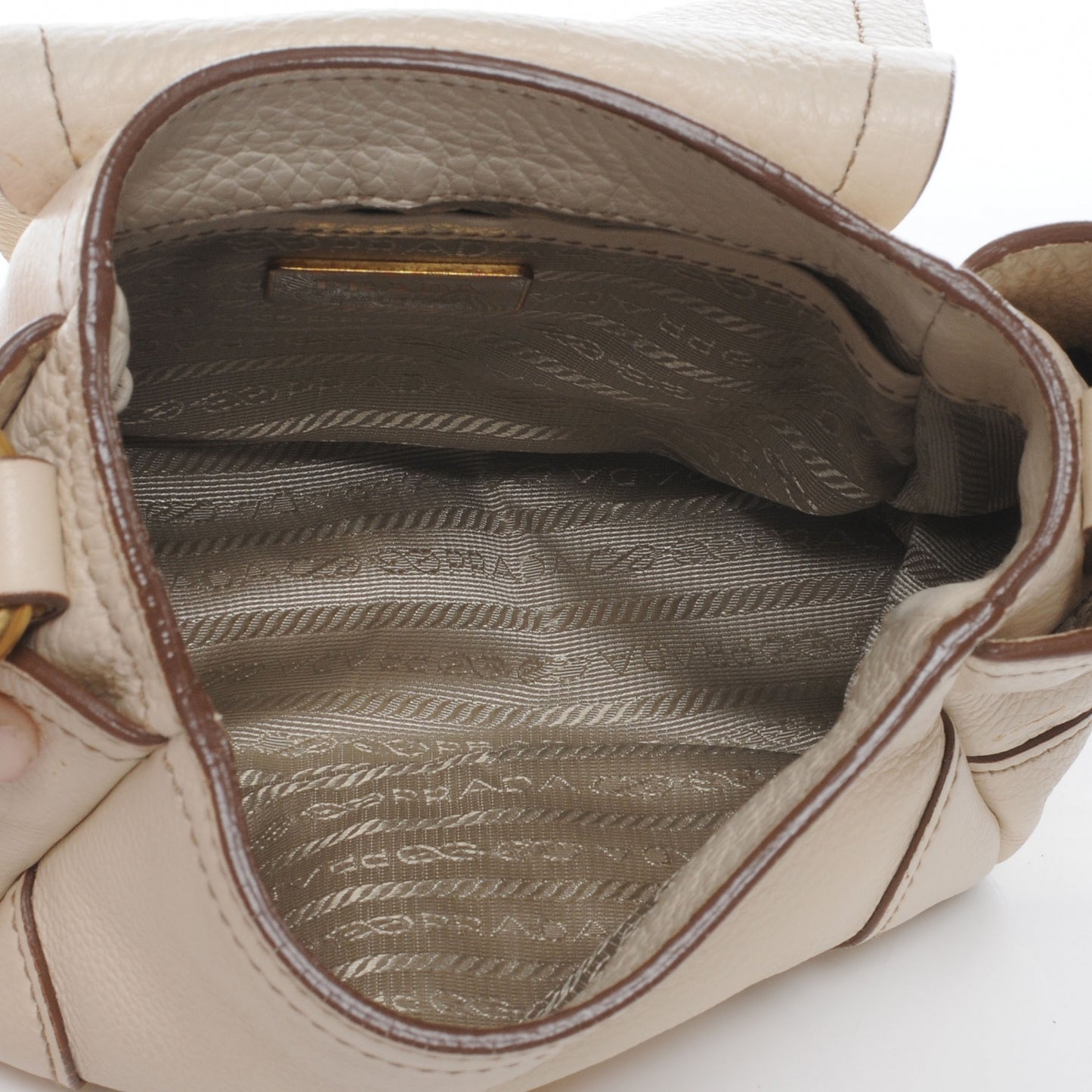 Vitello Daino Crossbody Bag Talco