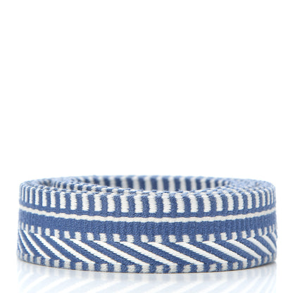 Hermes Toile Swift 25mm Sangle ZigZag Shoulder Strap Bleu Brighton 2 of 5