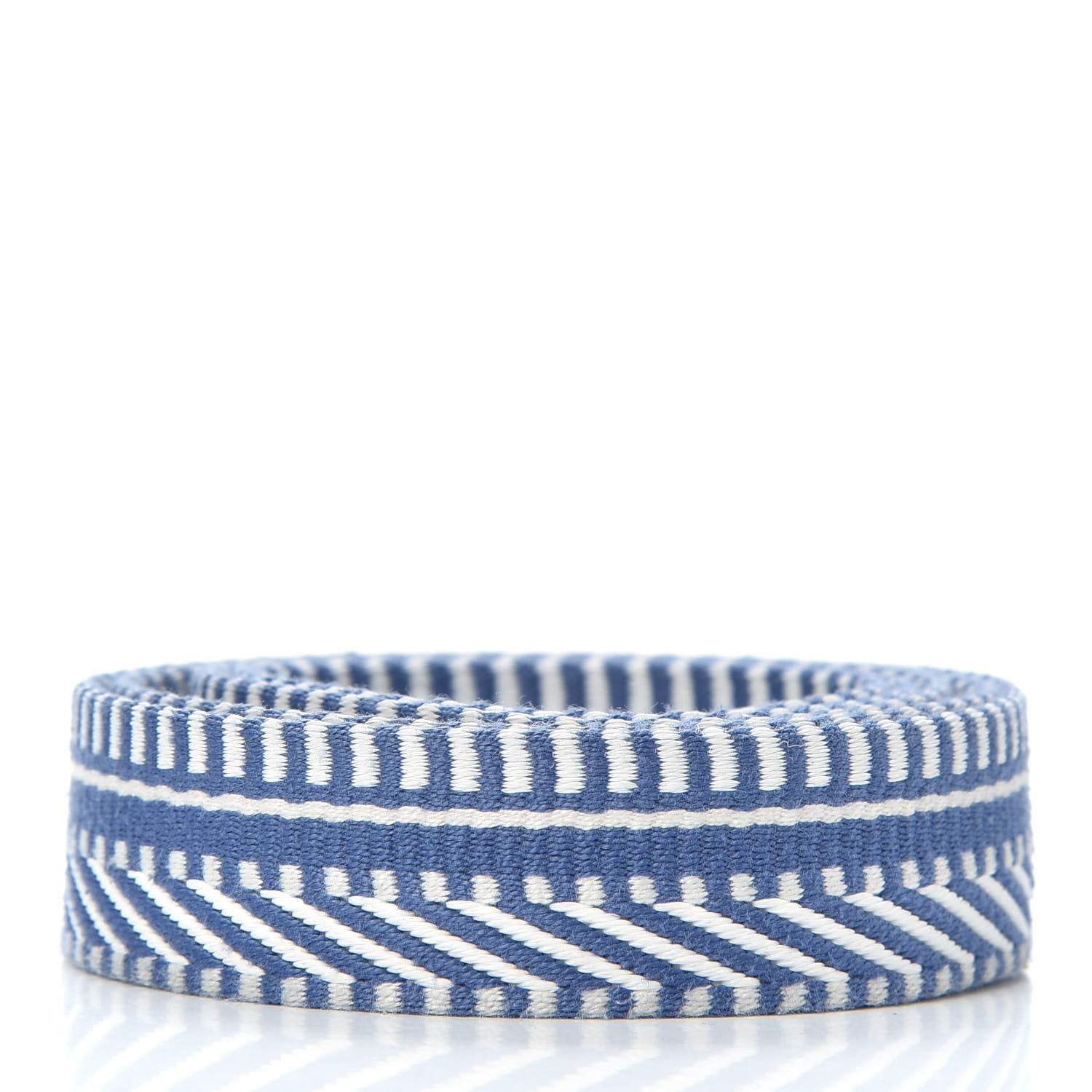 Hermes Toile Swift 25mm Sangle ZigZag Shoulder Strap Bleu Brighton 2 of 5