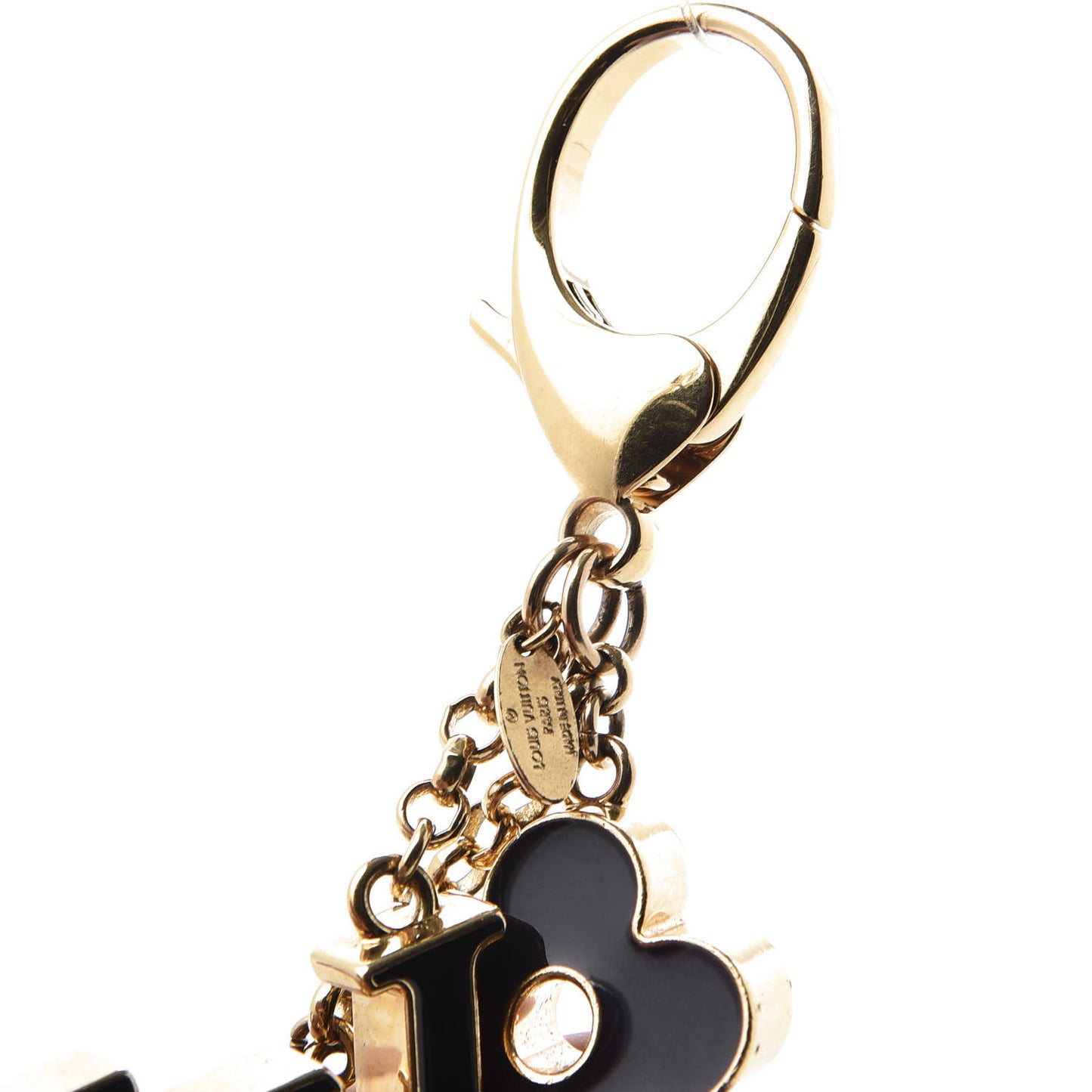 Fleur De Monogram Bag Charm Dore