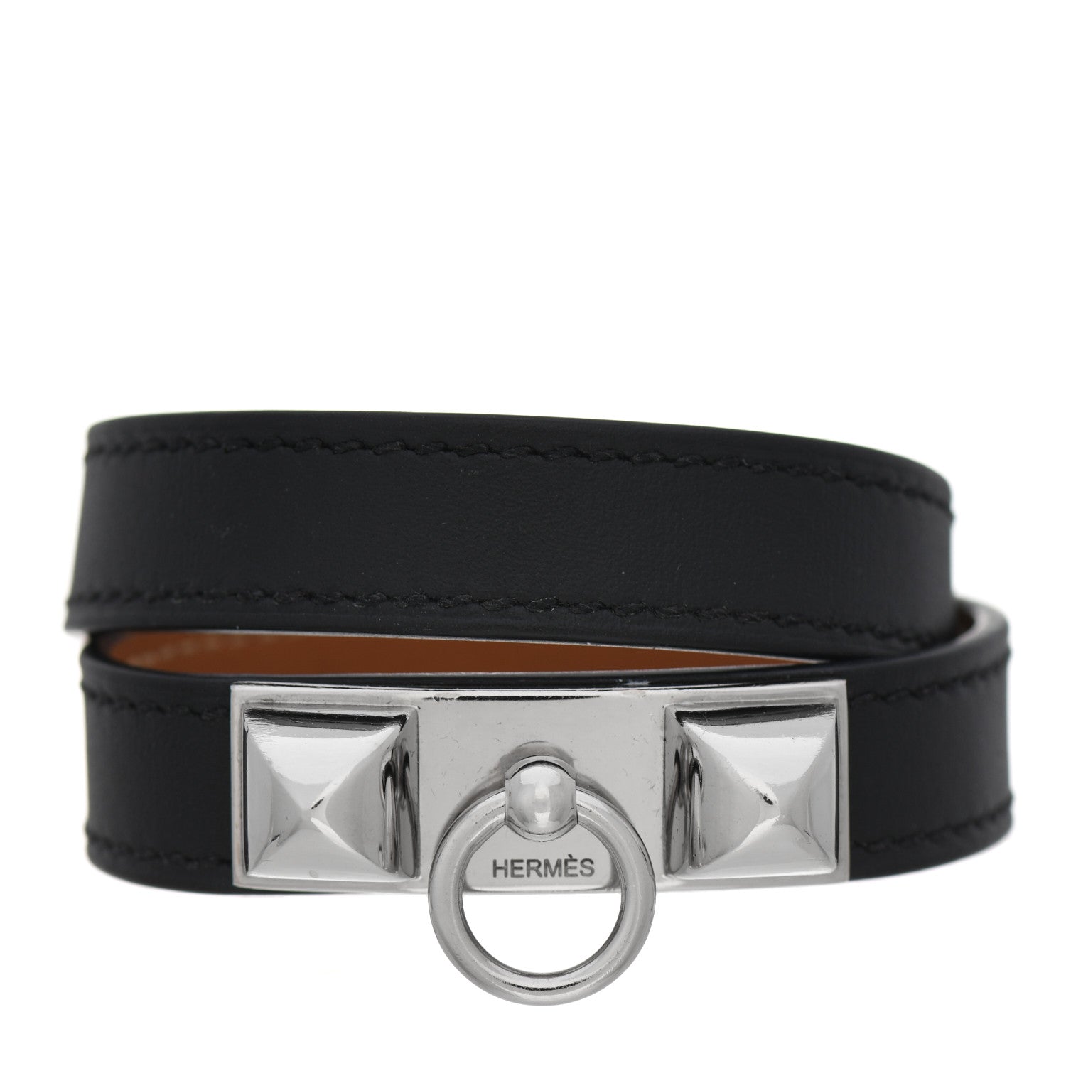 Hermes Swift Rivale Double Tour Bracelet XS Black 1 of 7