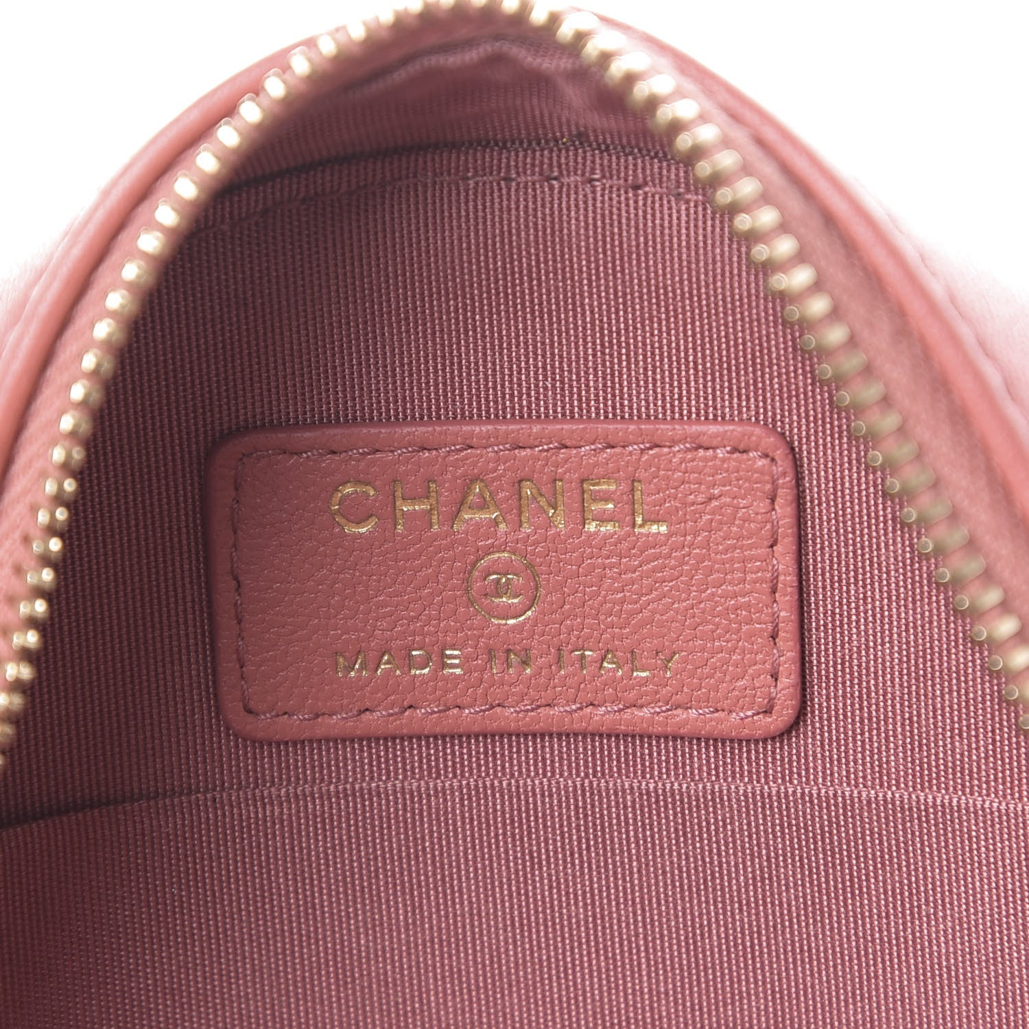 Chanel Lambskin Quilted Round Clutch With Chain Pink 6 of 10