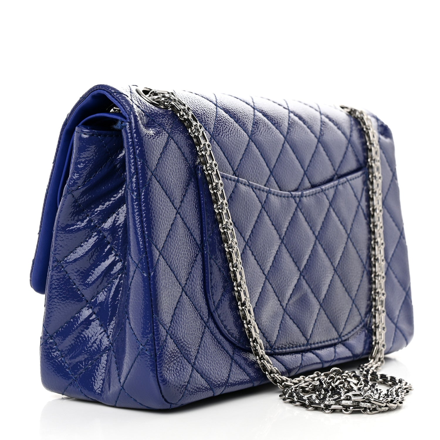Chanel Patent Caviar Quilted 2.55 Reissue 226 Flap Navy Blue 3 of 15
