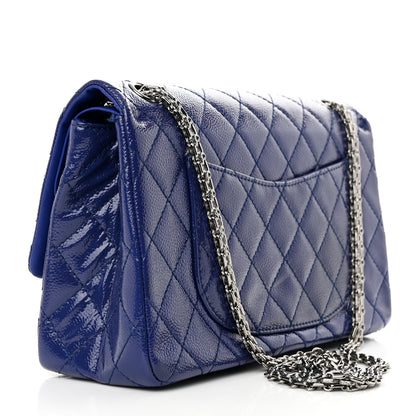 Chanel Patent Caviar Quilted 2.55 Reissue 226 Flap Navy Blue 3 of 15