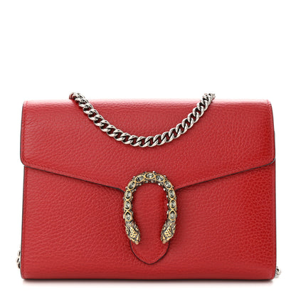 Gucci Calfskin Mini Dionysus Chain Wallet Hibiscus Red 1 of 9