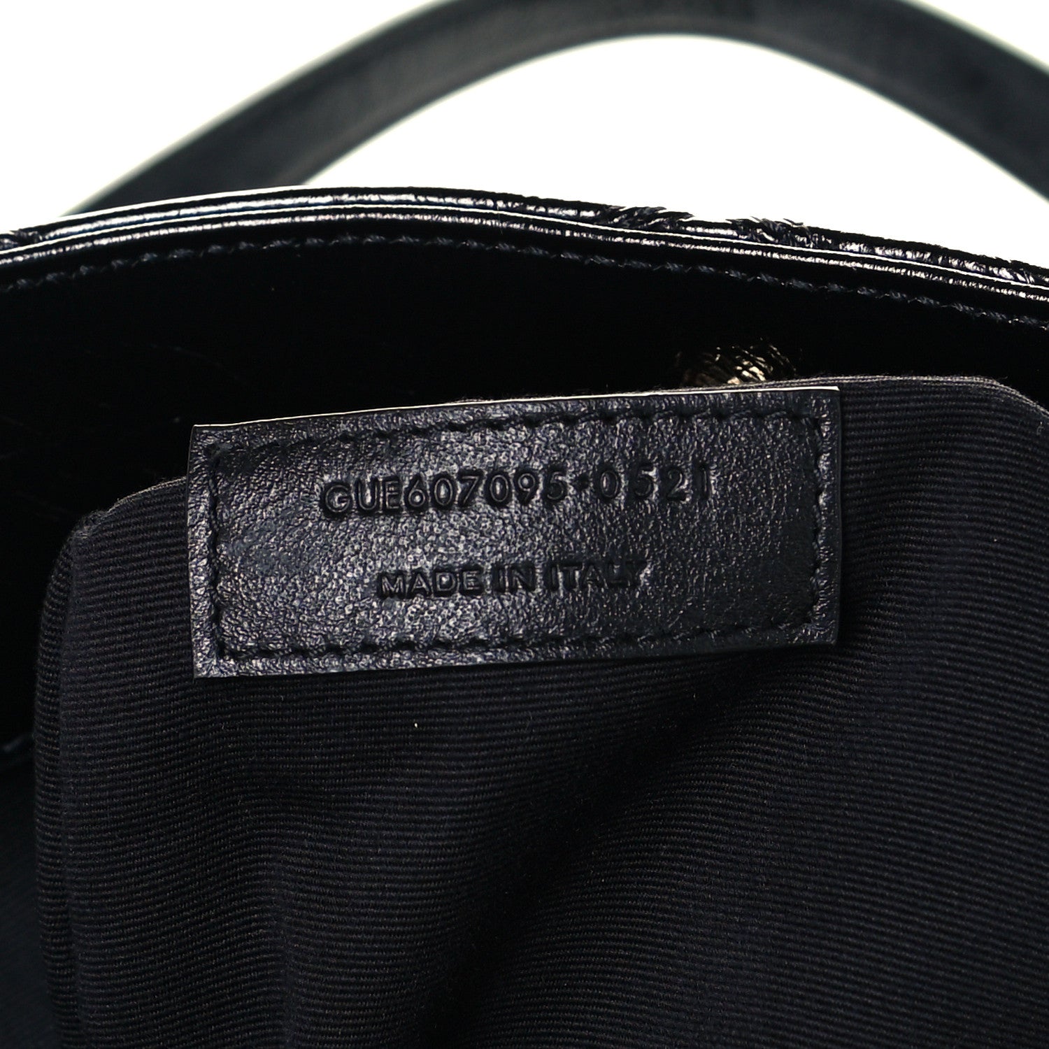 Saint Laurent Crinkled Calfskin Quilted East West Shopping Tote Black 9 of 11