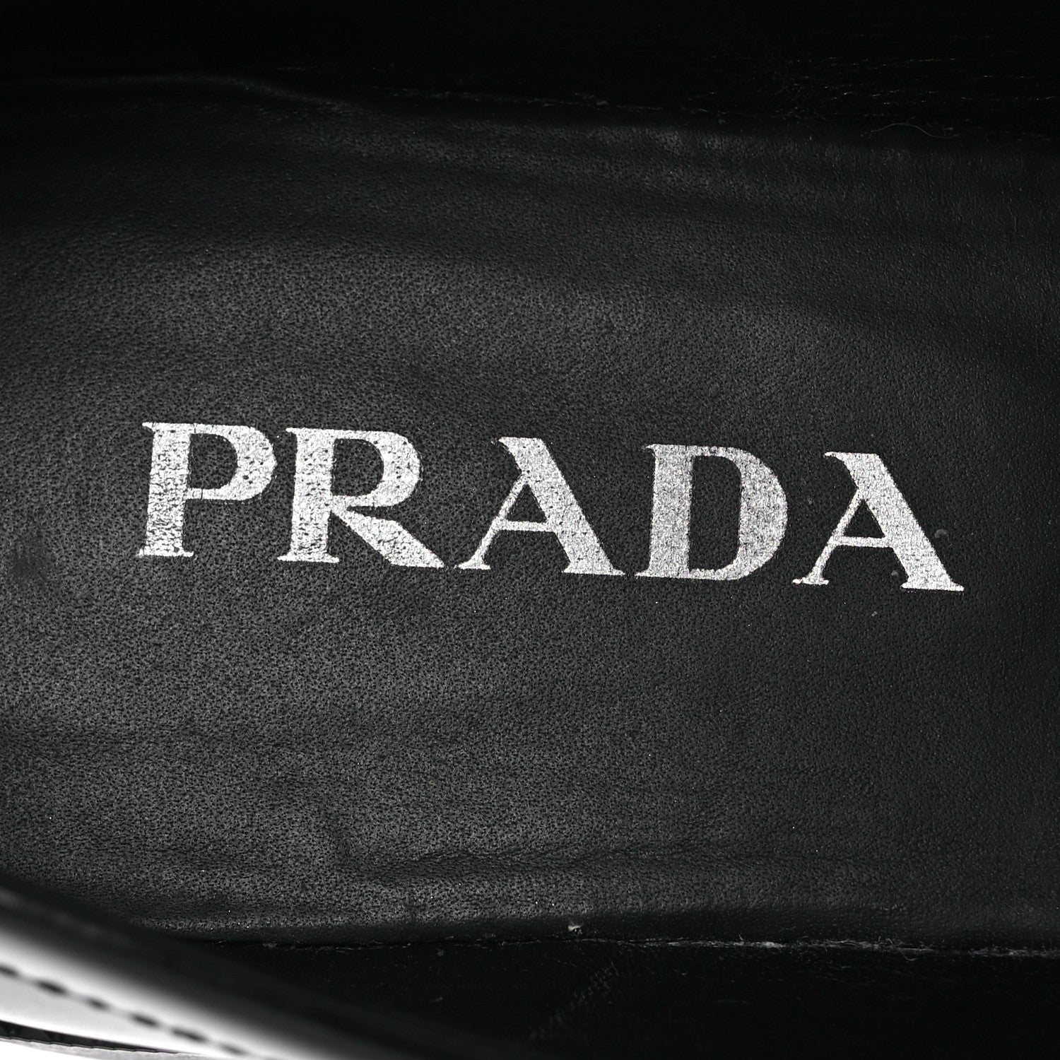 Prada Spazzolato Metal Triangle Logo Loafers 38 Black 9 of 15