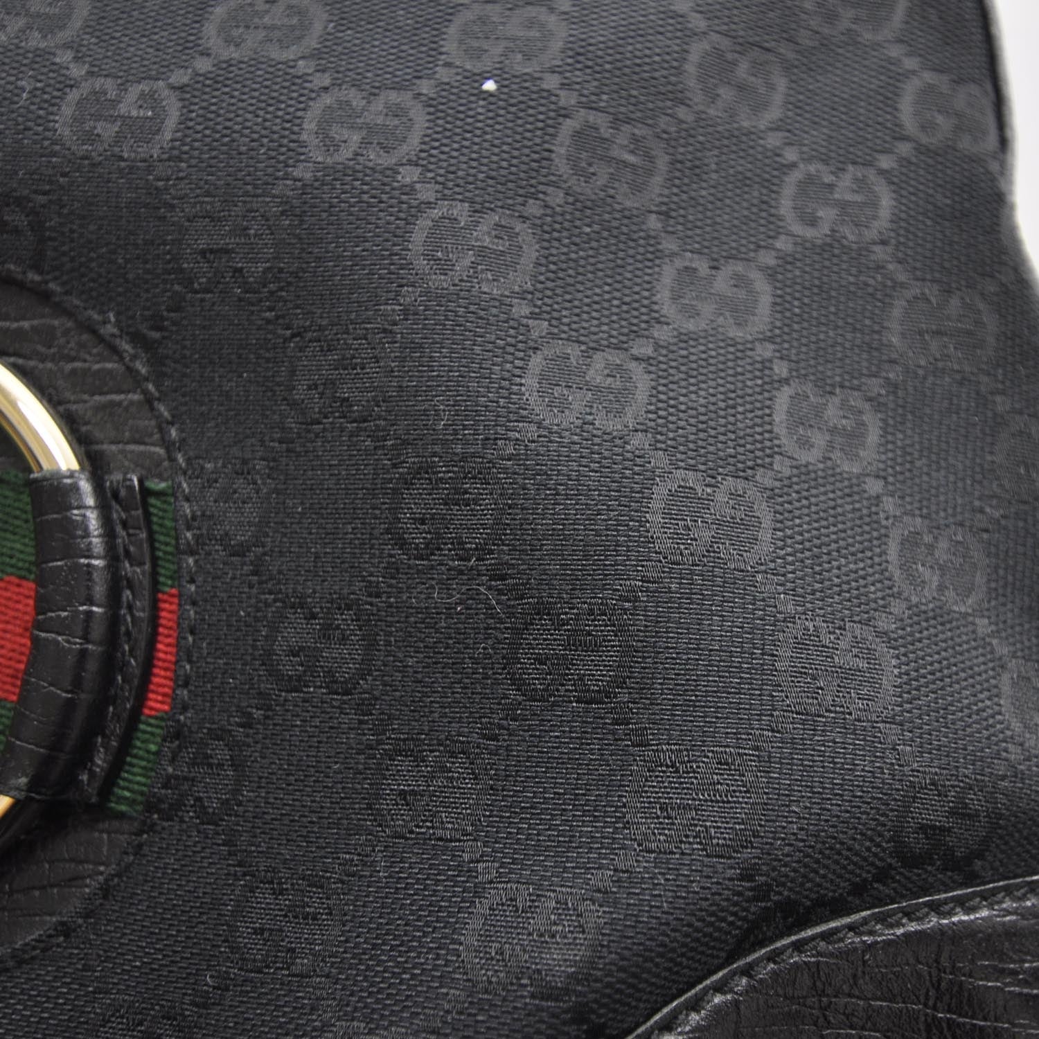 Gucci Monogram Web Hasler Hobo Black 9 of 9