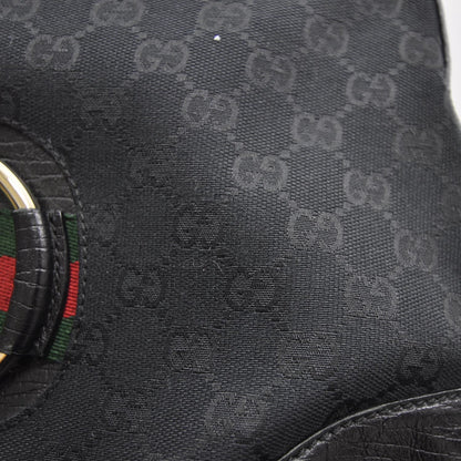 Gucci Monogram Web Hasler Hobo Black 9 of 9