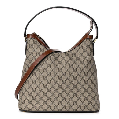 Gucci GG Supreme Monogram Linea A Hobo Brown 1 of 11