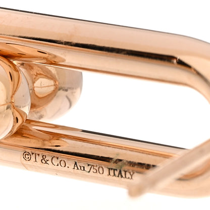 Tiffany 18K Rose Gold HardWear Double Long Link Earrings 4 of 5