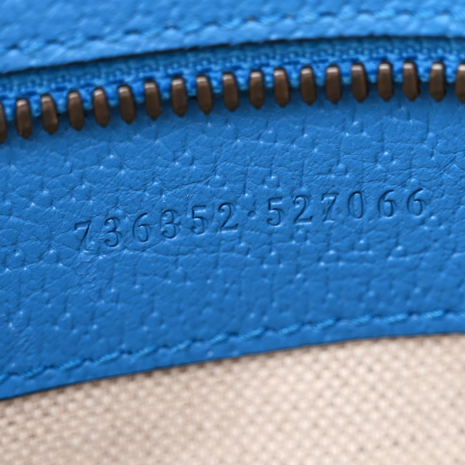 Gucci Monogram Jumbo GG Textured Dollar Calfskin Web I Feel Gucci Belt Bag Camel Ebony Blue 7 of 11