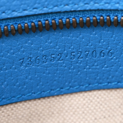Gucci Monogram Jumbo GG Textured Dollar Calfskin Web I Feel Gucci Belt Bag Camel Ebony Blue 7 of 11