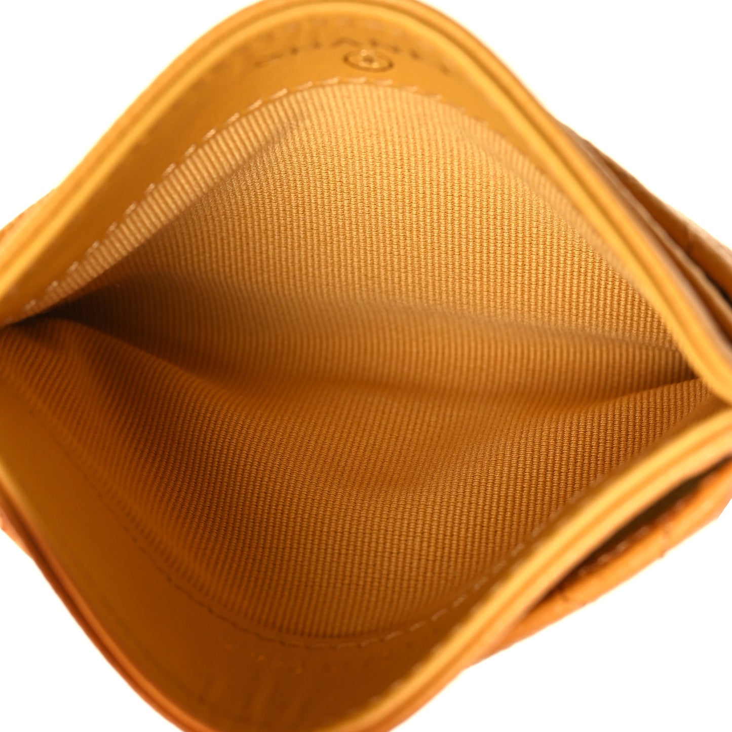 Caviar Quilted Card Holder Yellow