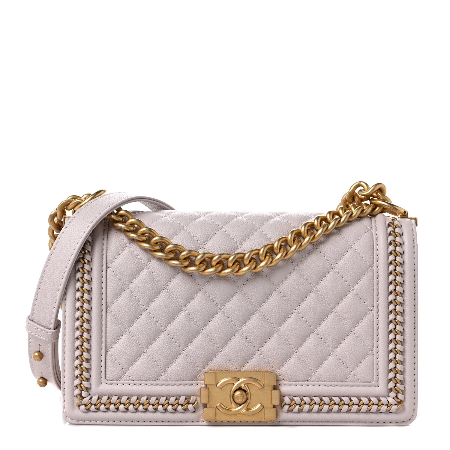 Chanel Caviar Quilted Chain Around Medium Boy Flap Light Purple 1 of 9