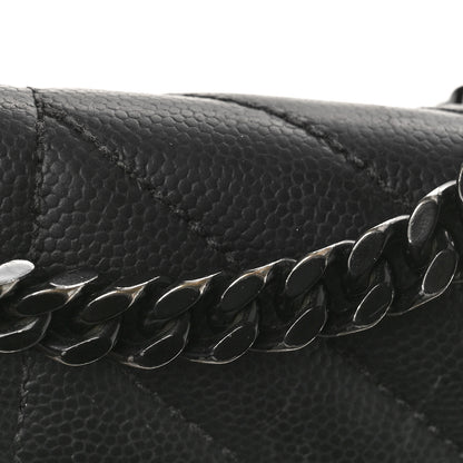 Saint Laurent Grain De Poudre Textured Mixed Matelasse Large Triquilt Monogram Monochrome Satchel Black 15 of 15