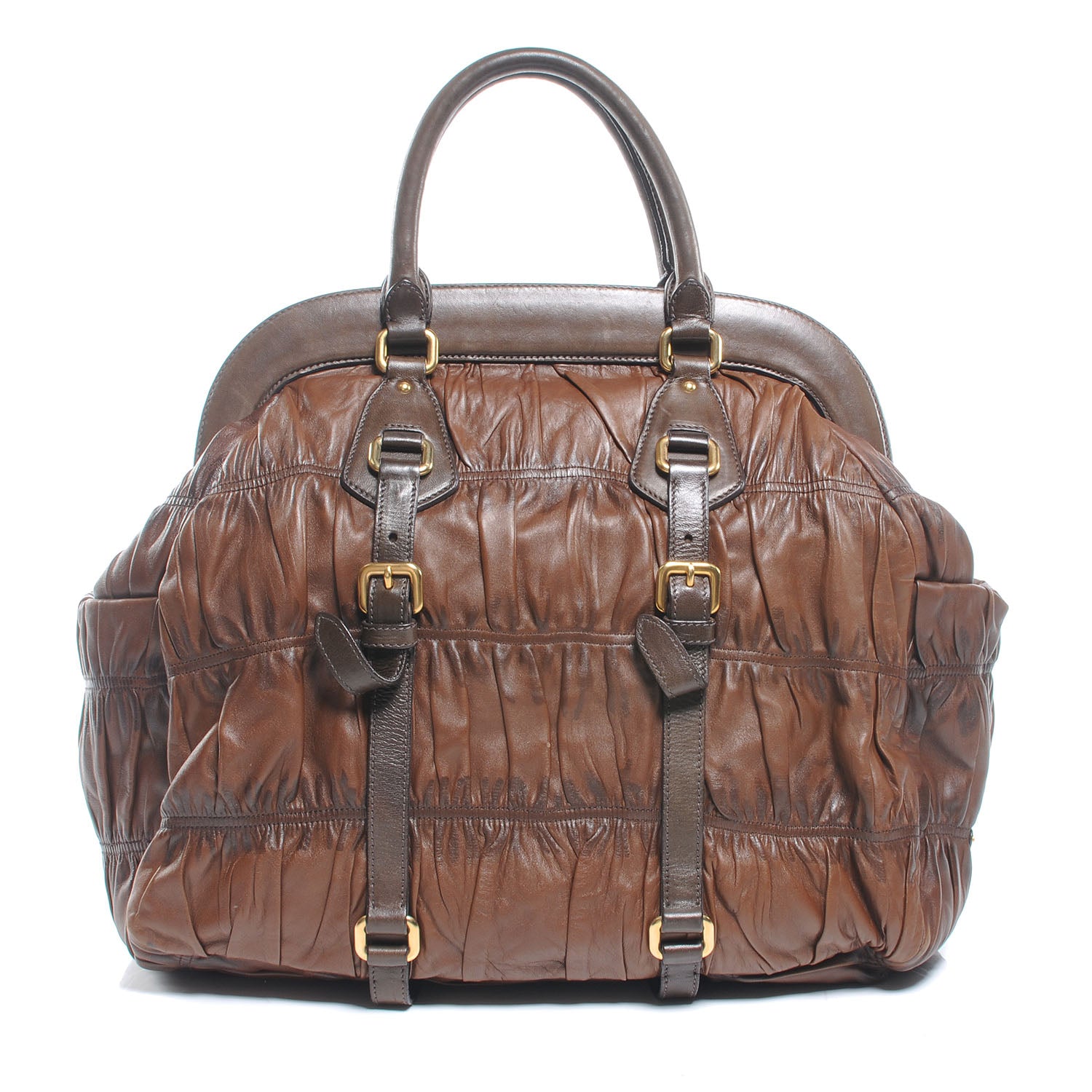 Prada Nappa Gaufre Frame Tote Noce 1 of 7
