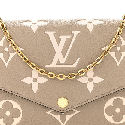 Louis Vuitton Empreinte Monogram Giant Felicie Pochette Tourterelle Creme 8 of 10