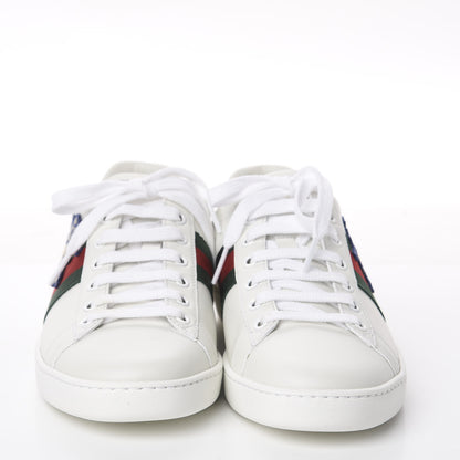 Gucci X DISNEY Calfskin Web Three Little Pigs Embroidered Womens Ace Sneakers 37.5 White Red Green 2 of 7