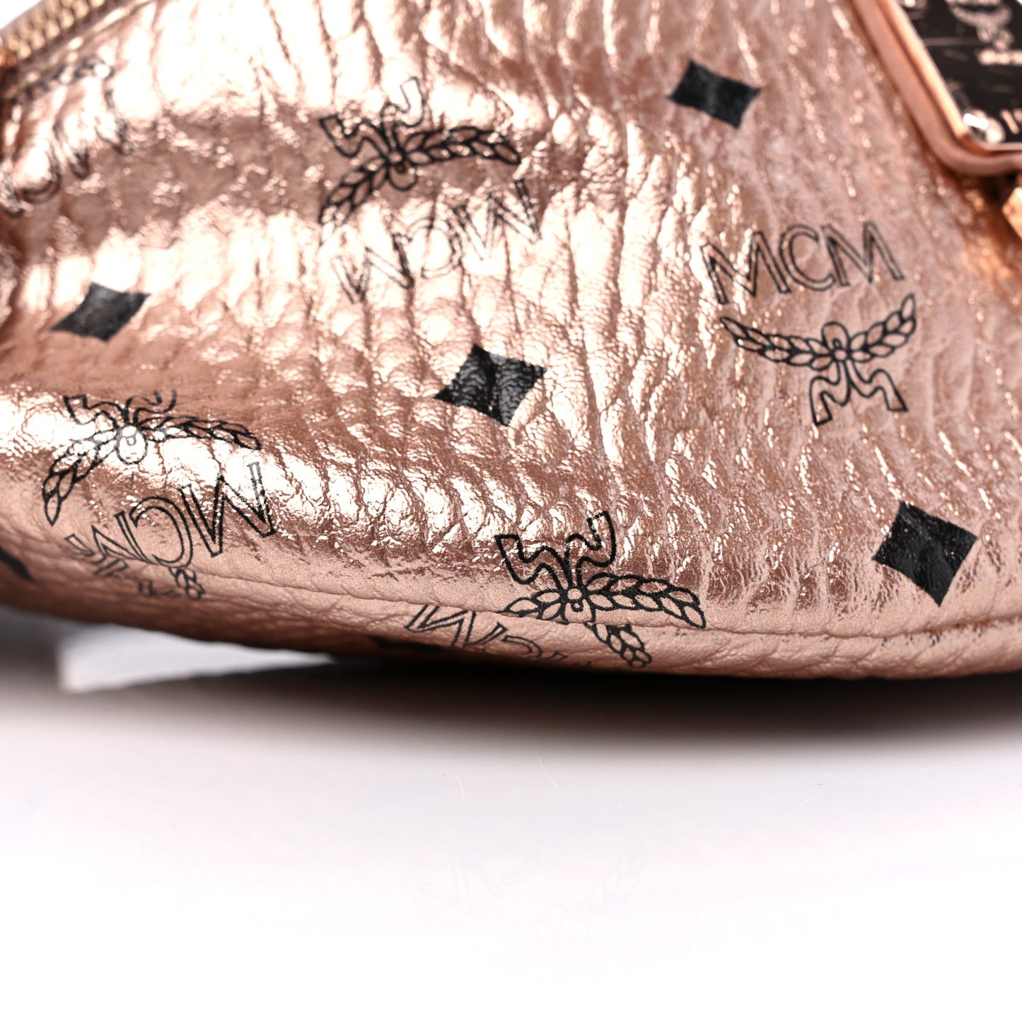Metallic Visetos Stark Belt Bag Champagne Gold