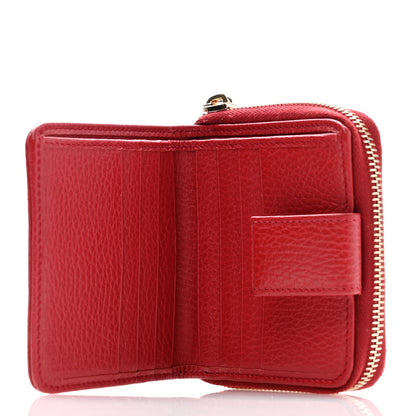 Gucci Monogram Dollar Calfskin Zip Around French Flap Wallet Beige Ebony Rosso 5 of 9