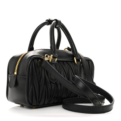 Miu Miu Nappa Matelasse Regular Arcadie Top Handle Bag Black 5 of 17