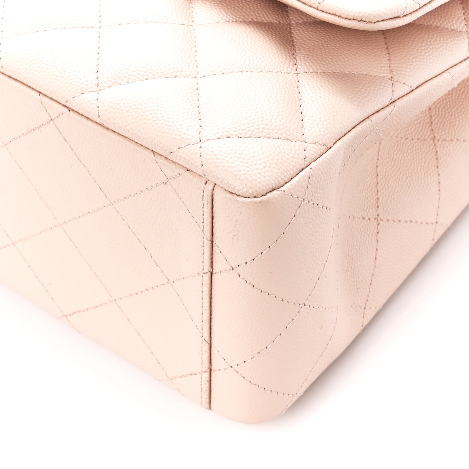Chanel Caviar Quilted Maxi Double Flap Light Beige 11 of 11
