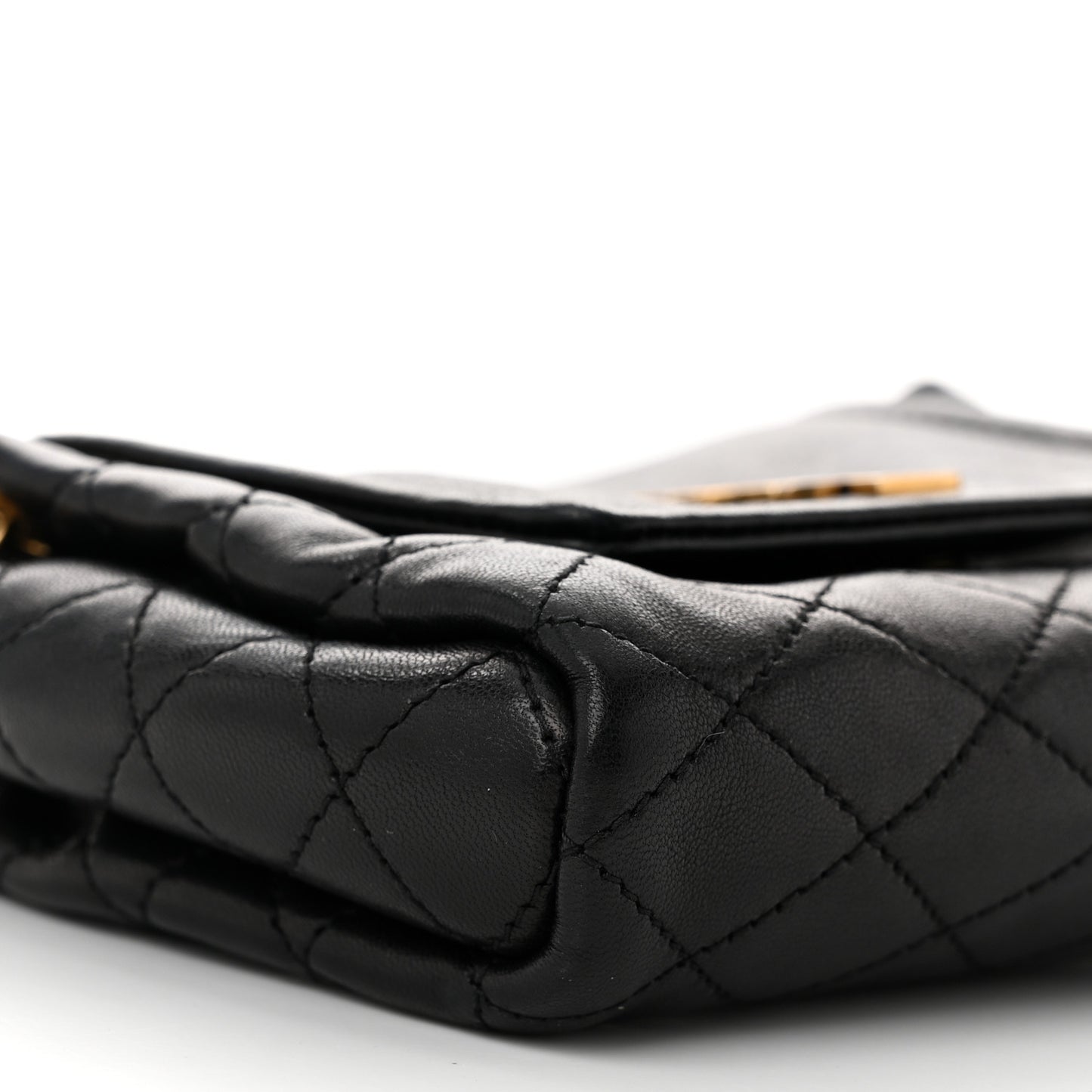 Lambskin Quilted Monogram Mini Nolita Black