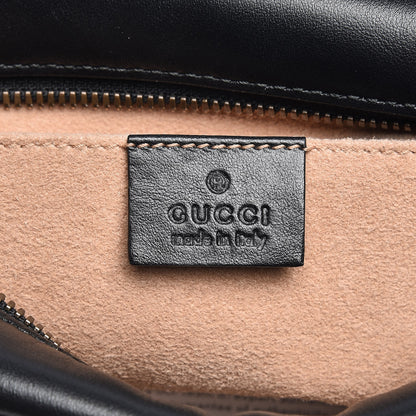 Gucci Calfskin Matelasse Small GG Marmont Chain Shoulder Bag Black 6 of 7