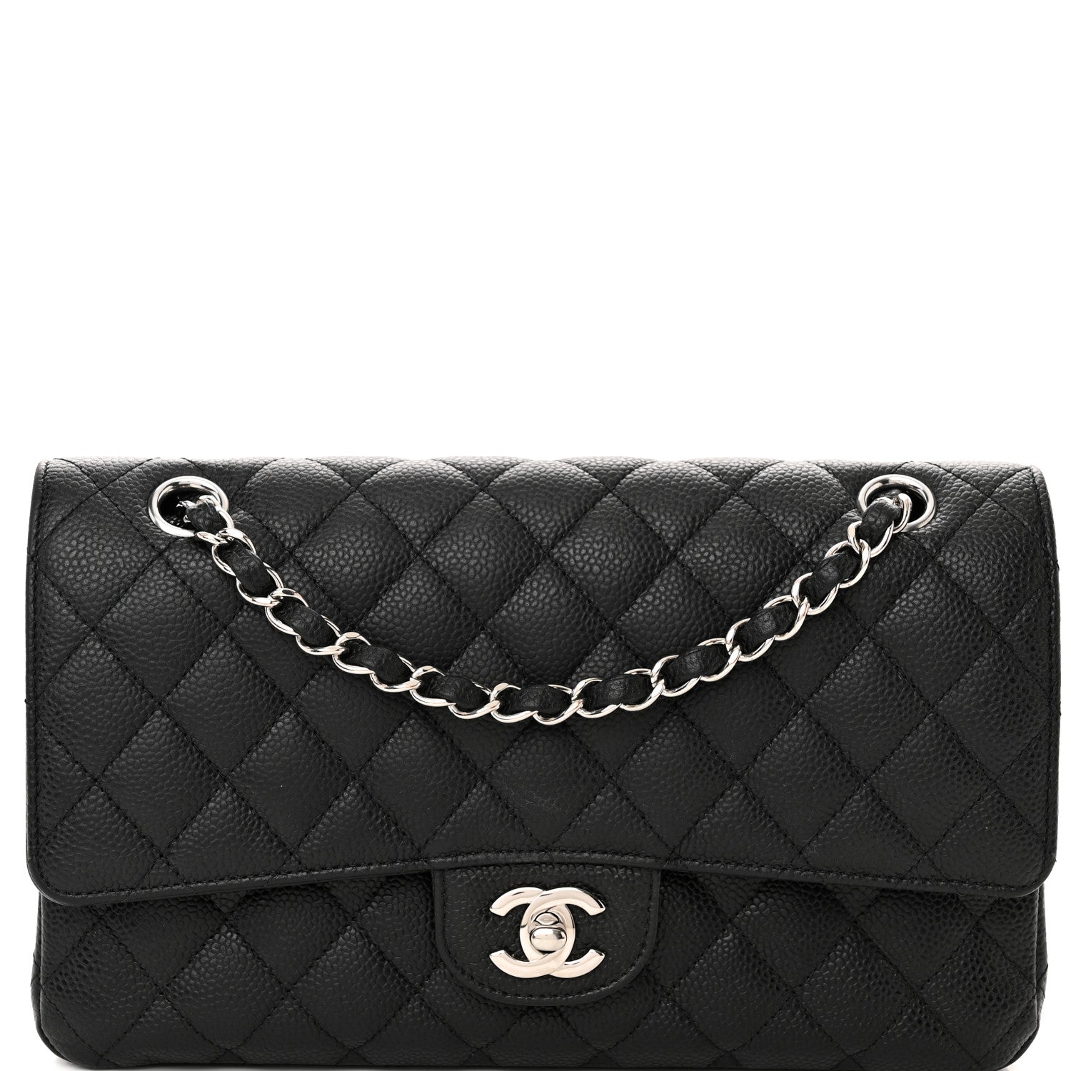 Chanel Caviar Quilted Medium Double Flap Black 8 of 18