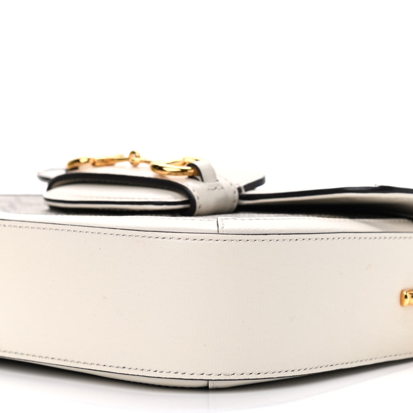 GG Supreme Monogram Web Mini Horsebit 1955 Shoulder Bag Beige Mystic White