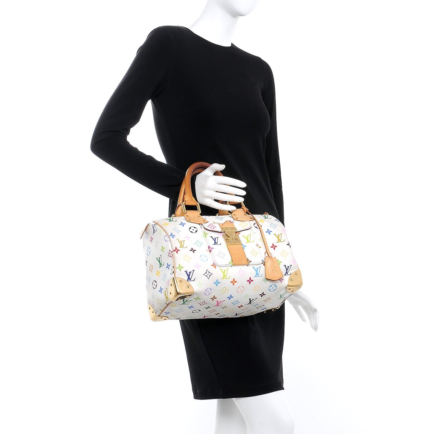 Monogram Multicolor Speedy 30 White