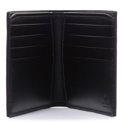 Gucci GG Supreme Monogram Selleria Calfskin Tiger Nice Bi-Fold Wallet Beige Ebony Multicolor Black 5 of 8