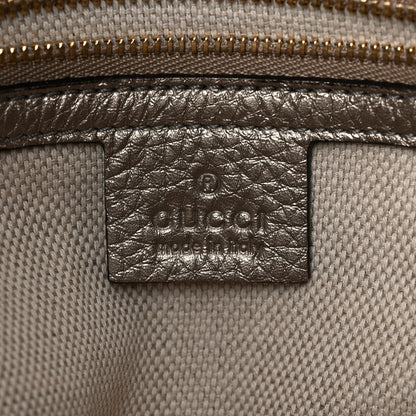 Gucci Metallic Pebbled Calfskin Medium Soho Chain Shoulder Bag Golden Beige 6 of 11