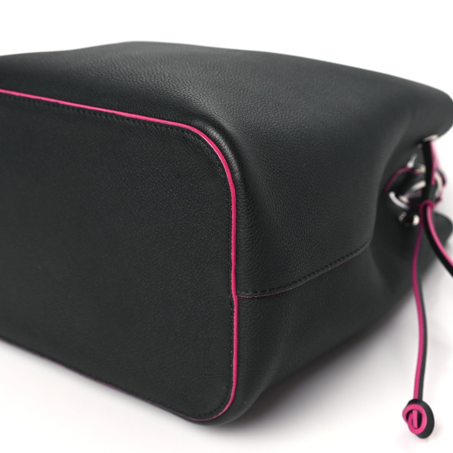 Louis Vuitton Calfskin Lockme Bucket Black 9 of 10