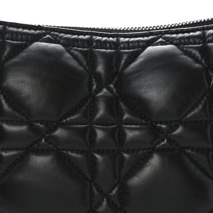 Christian Dior Calfskin Macrocannage Mini Dior Caro Tulip Bag Black 7 of 9