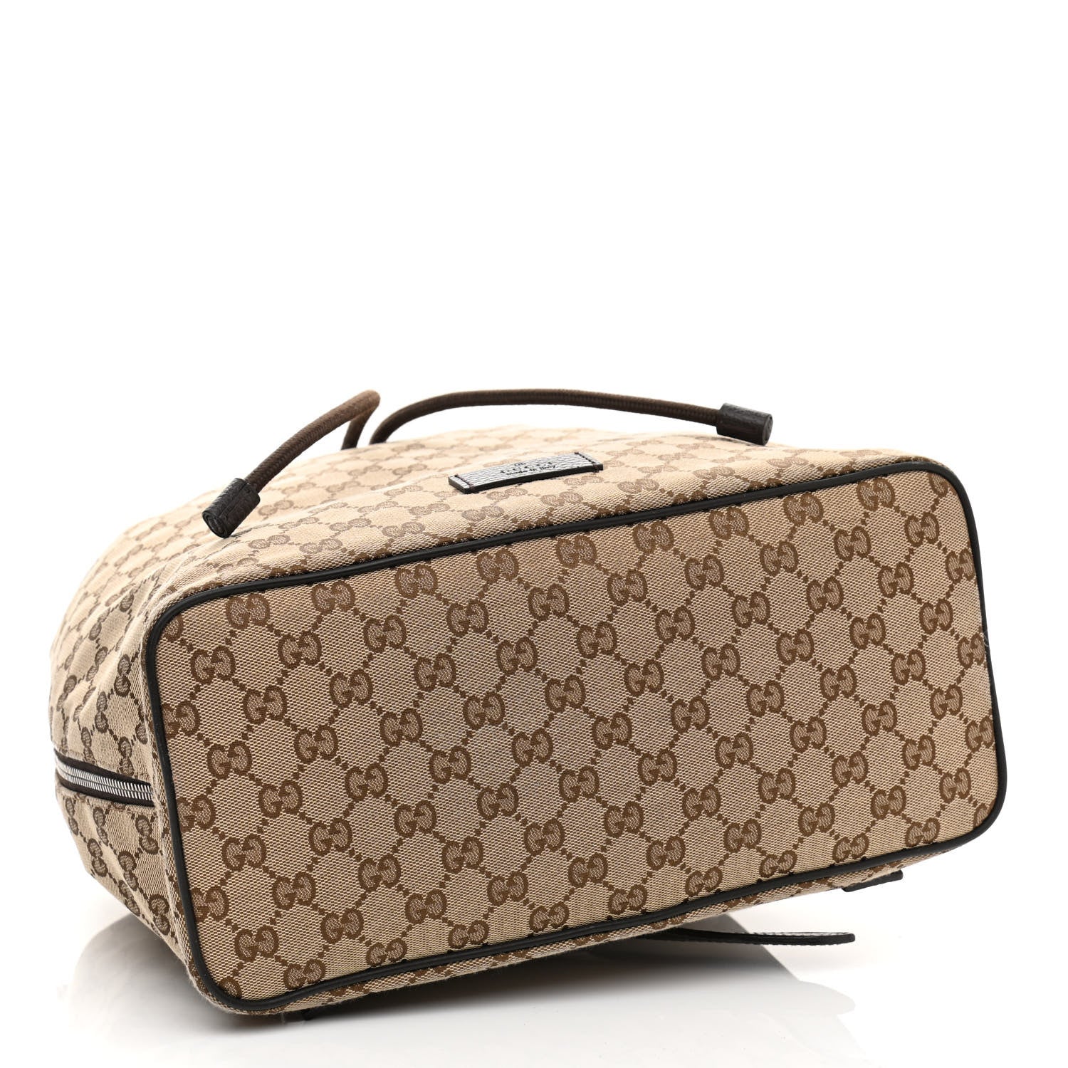 Gucci Monogram Dollar Calfskin O Drawstring Backpack Beige Ebony Testa di Moro Dark Chocolate 4 of 10