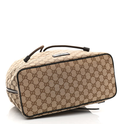 Gucci Monogram Dollar Calfskin O Drawstring Backpack Beige Ebony Testa di Moro Dark Chocolate 4 of 10