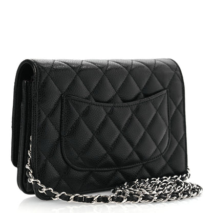 Chanel Caviar Quilted Wallet on Chain WOC Black 2 of 13
