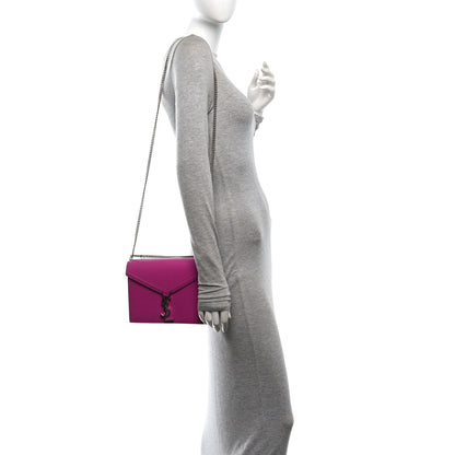 Saint Laurent Smooth Calfskin Monogram Cassandra Clasp Bag Electric Fuchsia 2 of 12