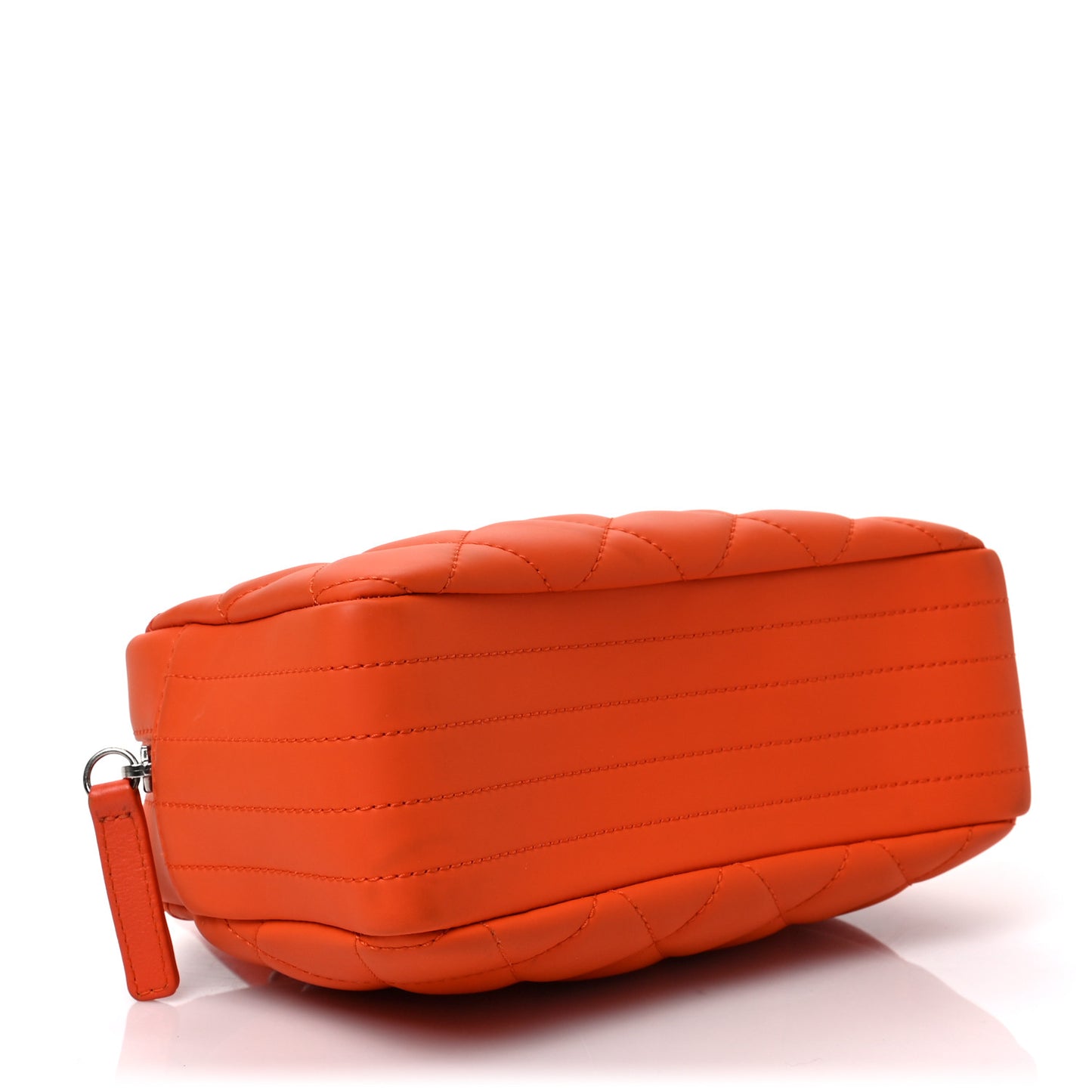 Rubber Quilted Lambskin Coco Rain Camera Bag Orange