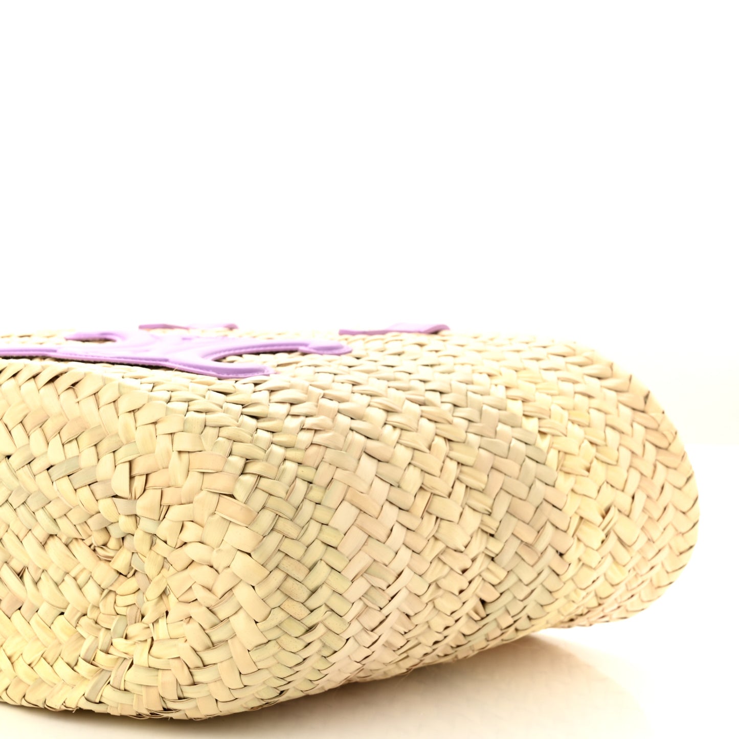 Raffia Calfskin Triomphe Teen Panier Vintage Mauve