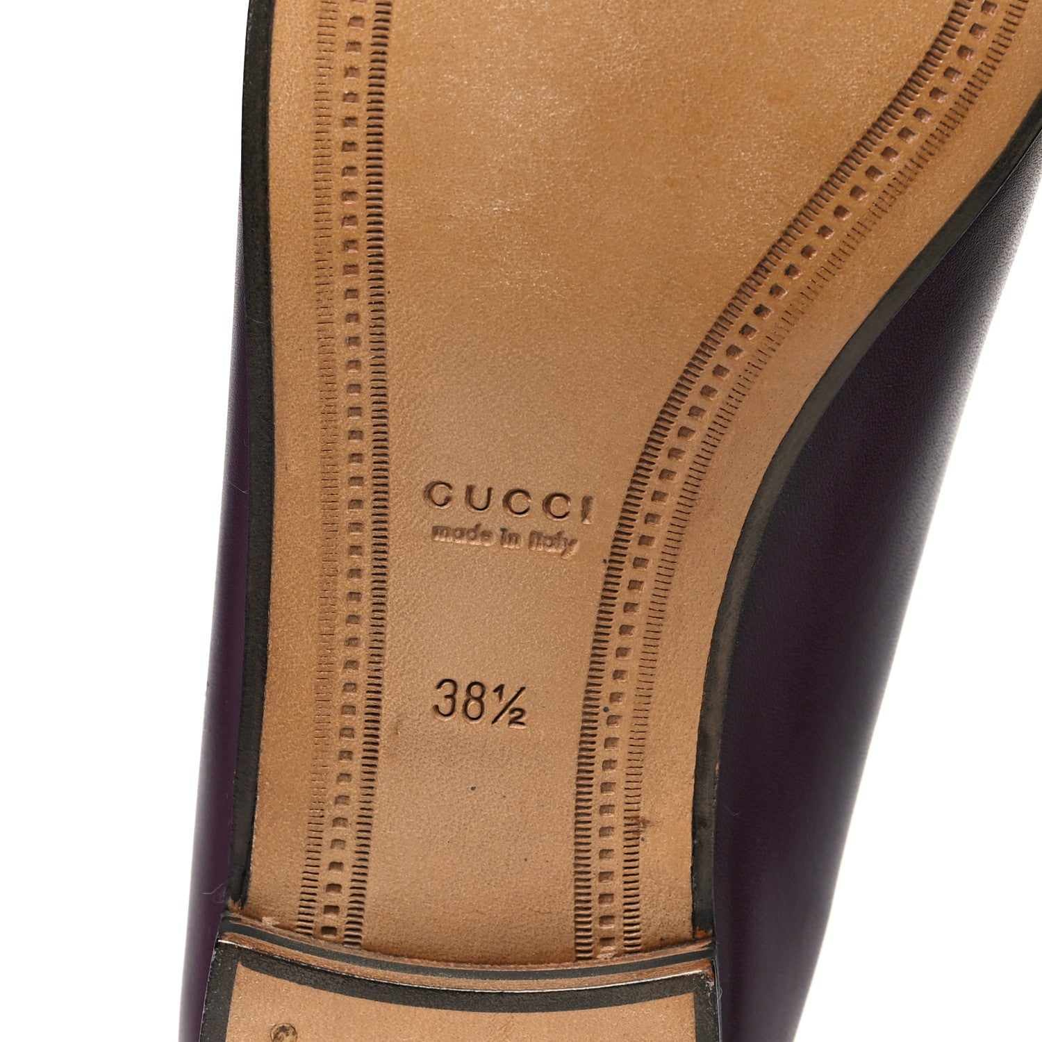 Gucci Calfskin Womens Jordaan Horsebit Loafers 38.5 Rosso Ancora 7 of 10