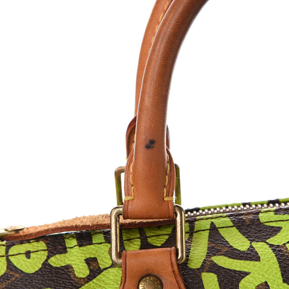 Louis Vuitton Monogram Graffiti Speedy 30 Green 11 of 12