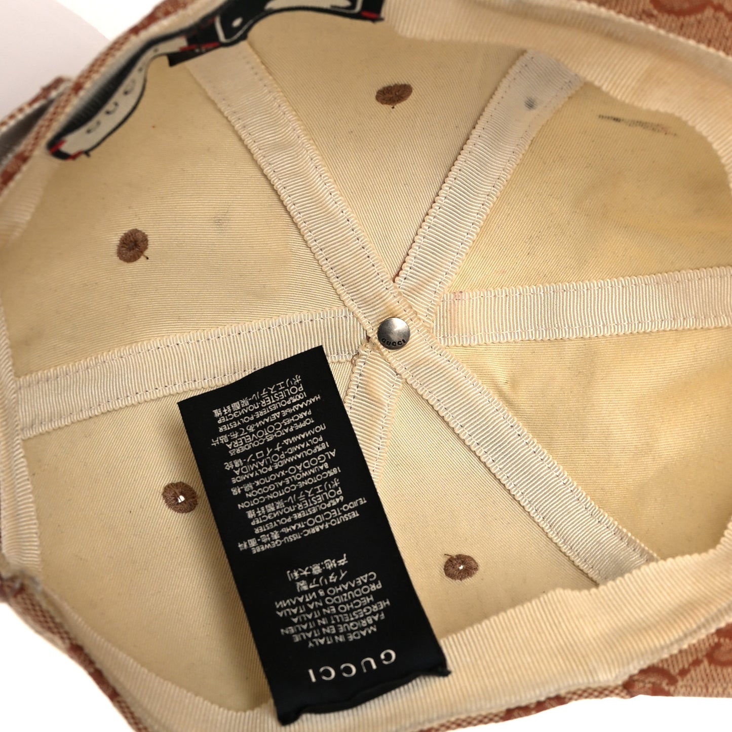 X MLB Monogram NY Yankees Baseball Hat 57-61 Beige Ruggine
