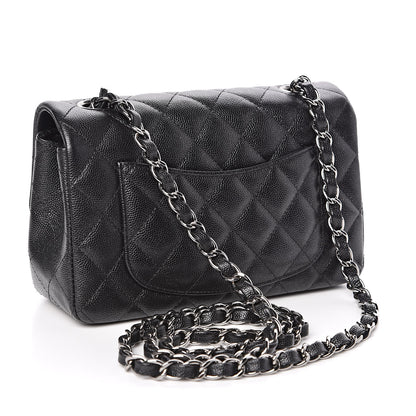 Chanel Iridescent Caviar Quilted Mini Rectangular Flap Black 3 of 11