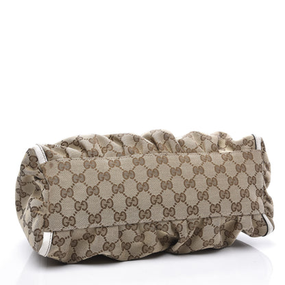 Gucci Monogram Medium D Gold Ring Hobo White 3 of 11