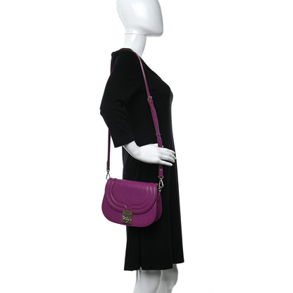 MCM Calfskin Ottomar Monogram Trisha Shoulder Bag Purple 2 of 10