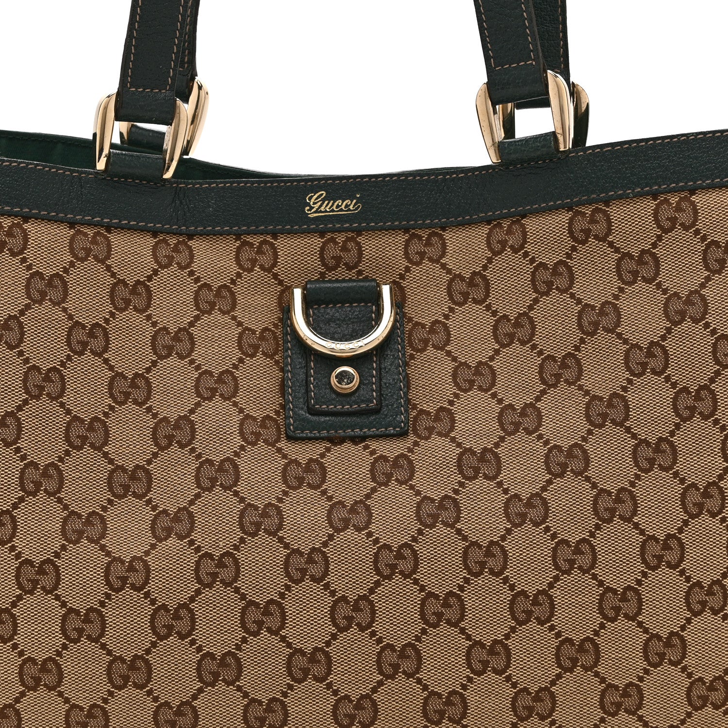 Gucci Monogram Large Abbey Tote Green 8 of 10